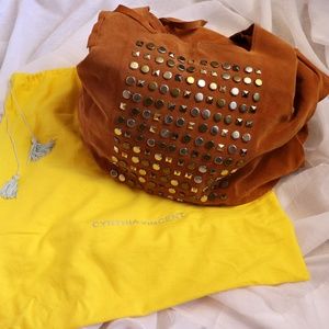Suede Bohemian Chic Cynthia Vincent Tote Bag